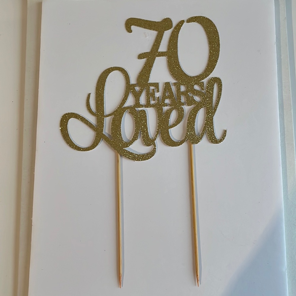 70th Birthday Cake Topper
